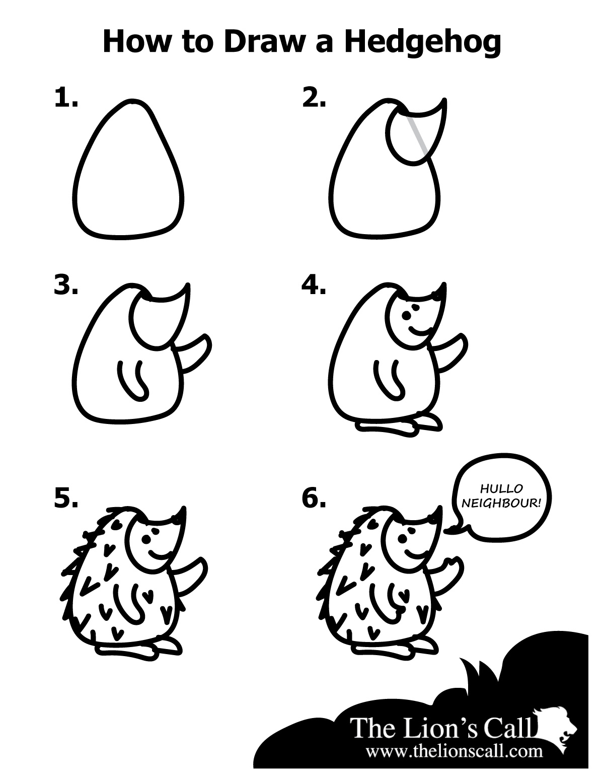 How to Draw a Hedgehog