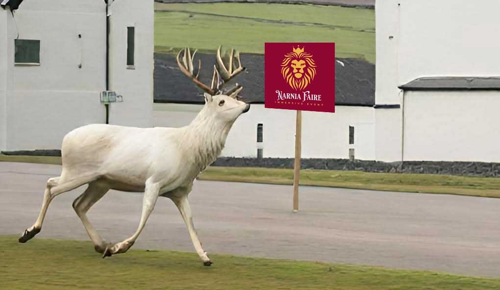 White Stag spotted at Narnia Faire